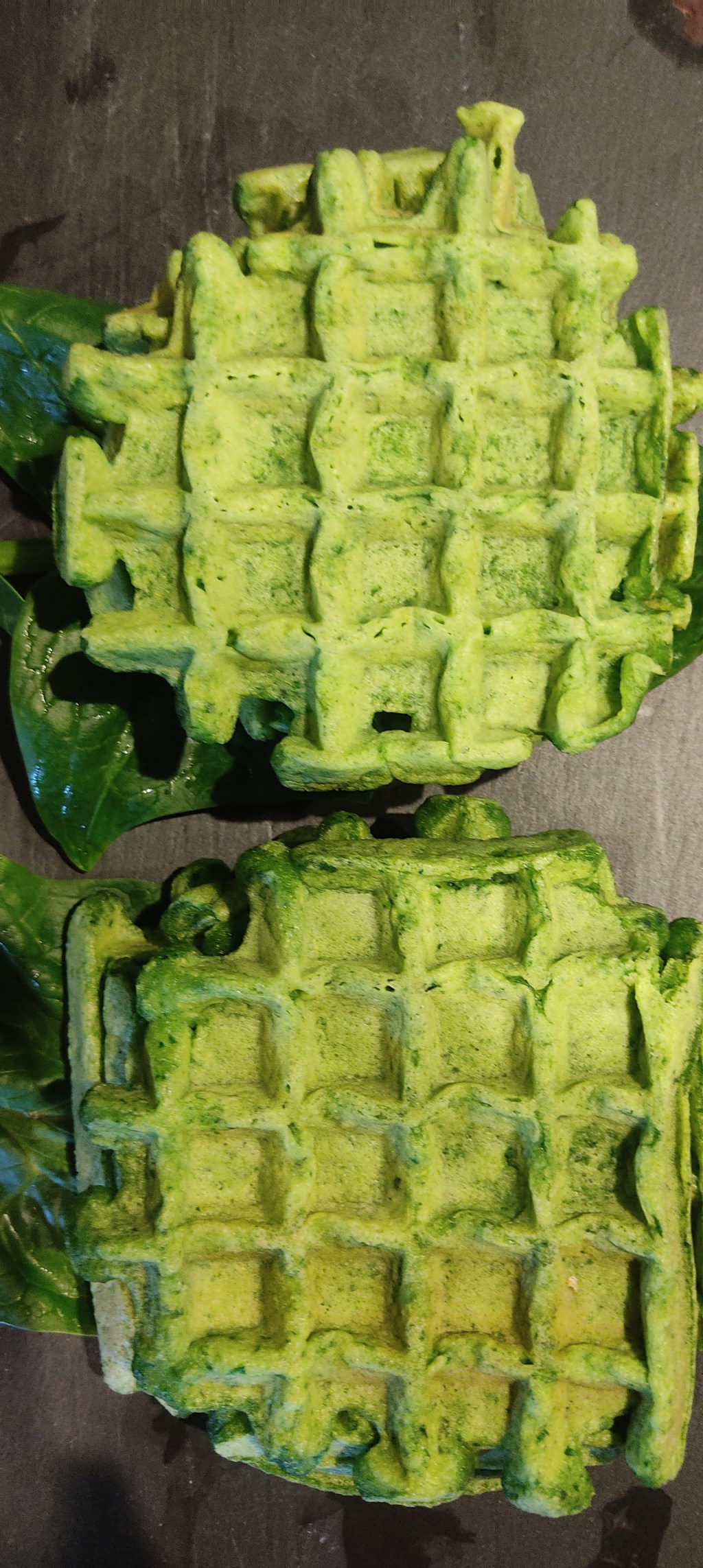 Gaufres aux épinards